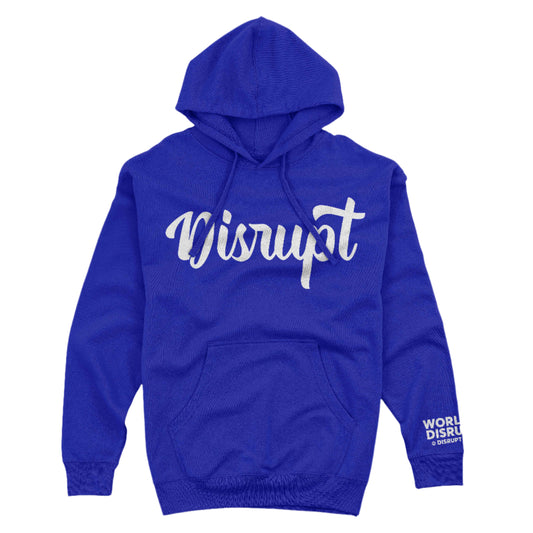 Script  Hoodie-Royal White