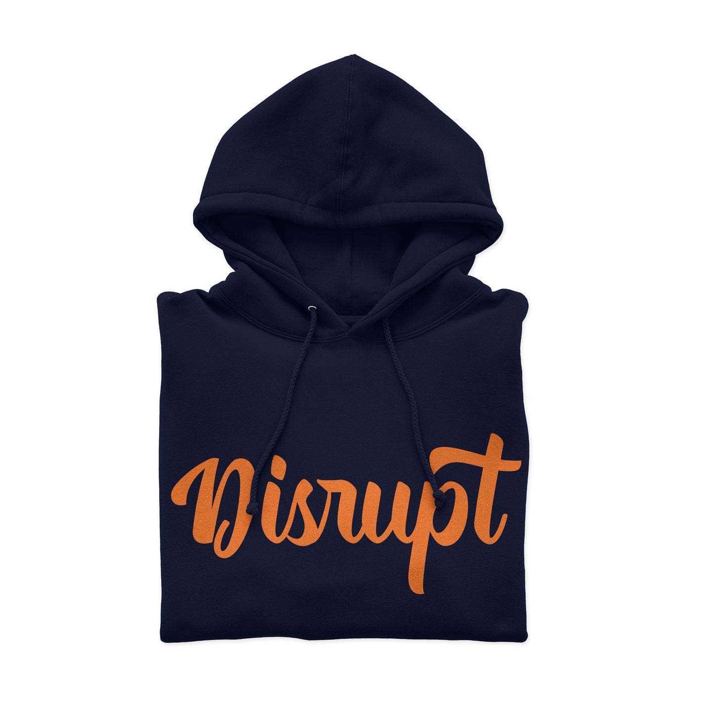 10oz Script Hoodie-Navy/Orange